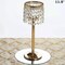 Gold 12" tall Faux Crystal Beaded Wedding Centerpiece Candle Holder Party